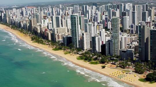 巴西伯南布哥累西腓航拍景色视频素材模板下载