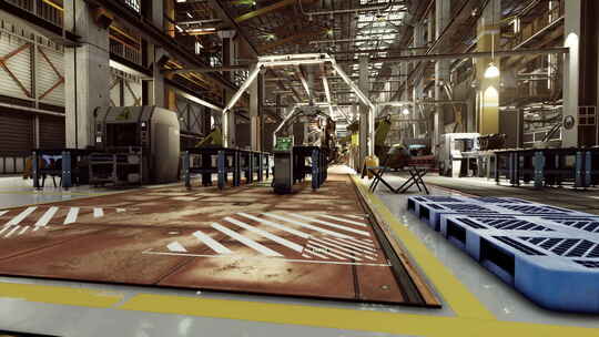 汽车制造工厂三维动画视频素材模板下载