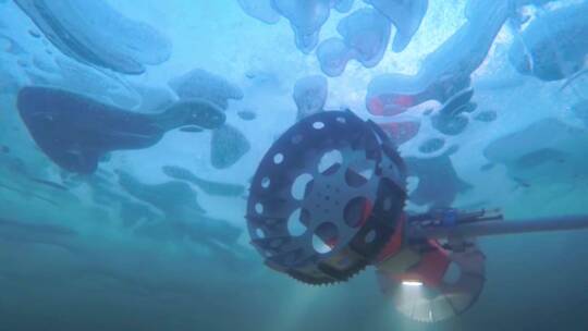 探测仪在海底测试视频素材模板下载