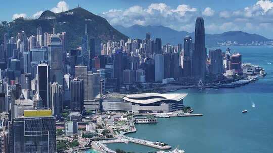 香港维多利亚港航拍