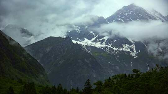 高原雪山云雾延时