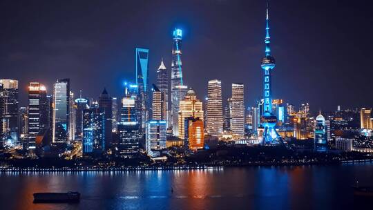 上海夜景航拍合集视频素材模板下载