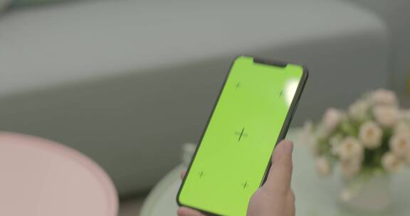 唯美居家手机绿屏点击屏幕触摸屏幕手机抠像