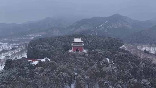 北京明十三陵航拍视频素材模板下载