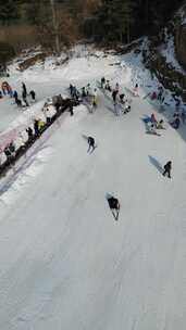 青岛北宅滑雪场航拍风光