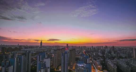 常州城市延时日转夜