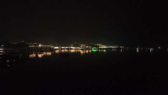 4K浙江淳安县千岛湖镇区夜景