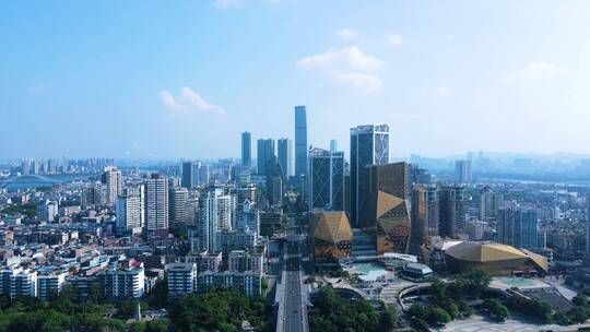 柳州现代化大都市城市建筑航拍柳江风景风光