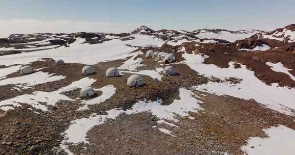 南极，营地基地，科学站，雪