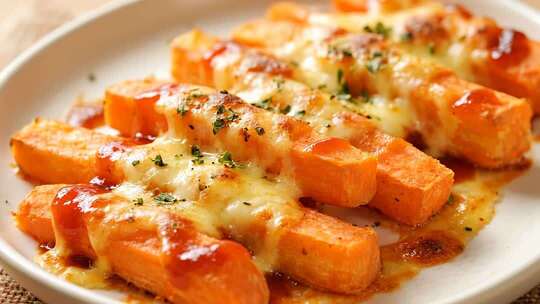 感恩节烤地瓜温暖治愈美食视频