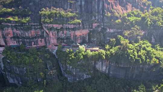 航拍韶关丹霞地貌 丹霞山阳元峰长老峰景区