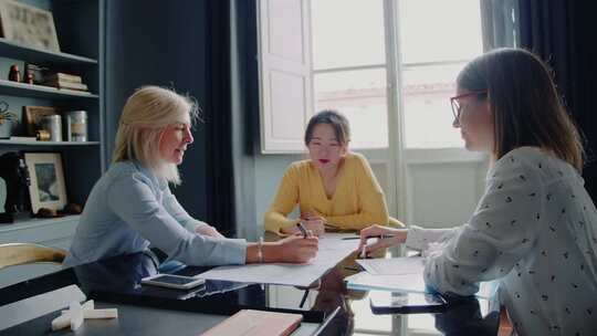 【合集】商务办公开会讨论合作