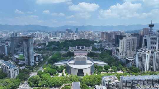 福州五一广场航拍于山风景区于山堂城市风景