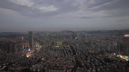 广东中山市城市夜景灯光