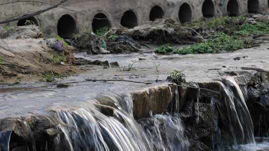 水污染 河流垃圾  环境污染 污水排放视频素材模板下载