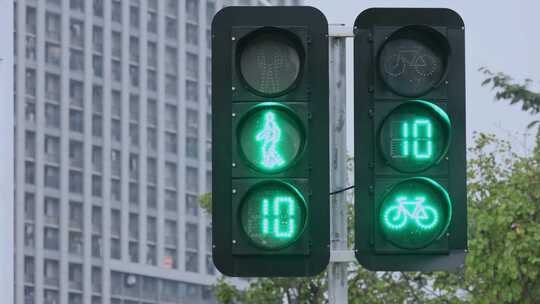 街道红绿灯交通信号灯