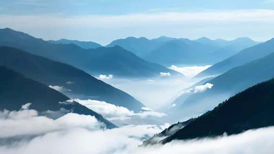 横断山脉壮丽山河峡谷风光雪山峡谷河流航拍