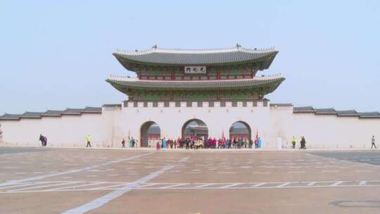 韩国首尔光化门景福宫视频素材模板下载