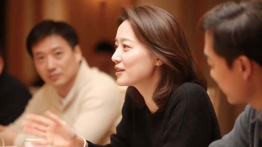 政商人士餐桌交流洽谈合作