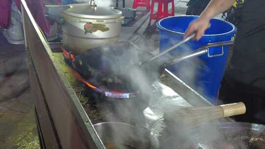 城市路边摊特色美食小吃实拍