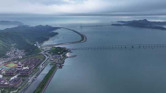 跨海大桥航拍全景