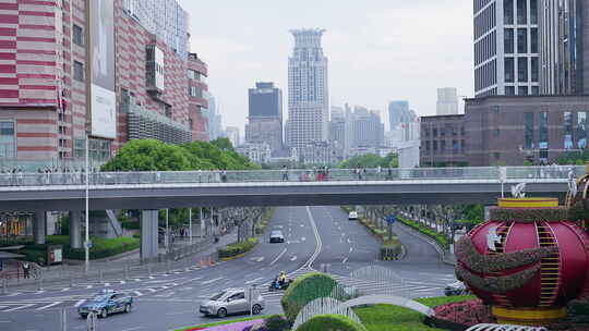 城市风格繁华都市街景