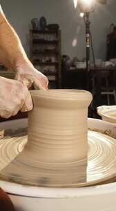 手工制作工匠陶艺黏土