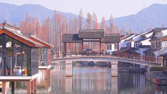 杭州湘湖水街湘湖越界建筑风景