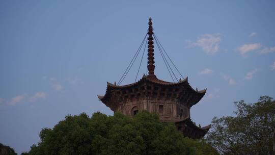 泉州航拍西街东西塔市区开元寺风景名胜古迹视频素材模板下载