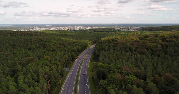 航拍高速公路景观