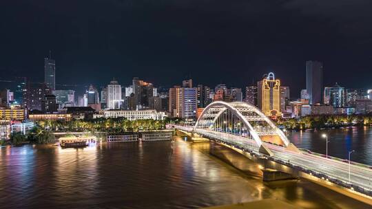 甘肃 兰州 元通黄河大桥 夜景