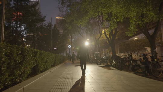 都市夜景 深夜奋斗 白领加班