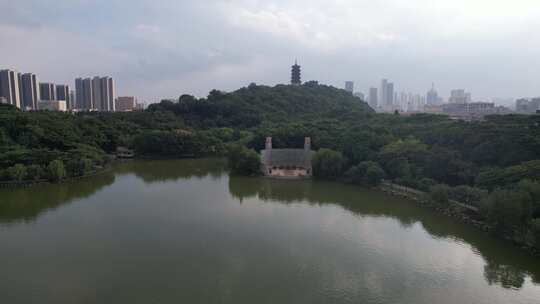 广东佛山千灯湖城市风光航拍