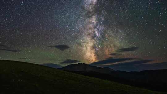 大草原银河星空延时