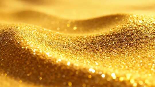 金色沙粒微距画面