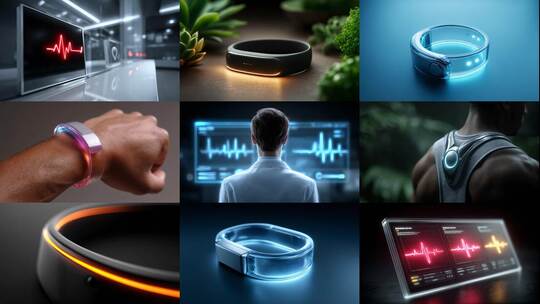 智能穿戴健康监测科技高清在线视频素材下载