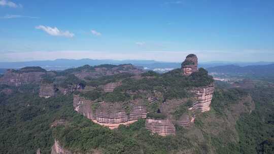 广东丹霞山5A景区丹霞地貌航拍