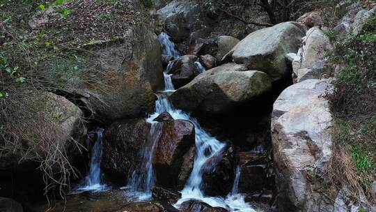 航拍秦岭秋天景色 秦岭 秋季