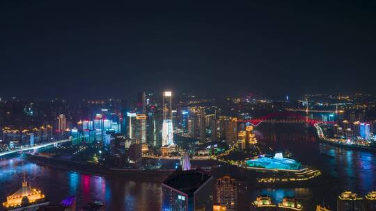 重庆_江北嘴中心商务区_夜景延时摄影