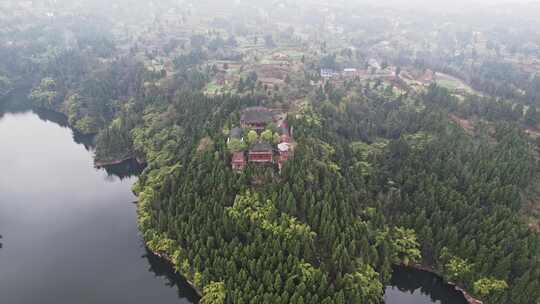 四川南充大深南海南海寺航拍