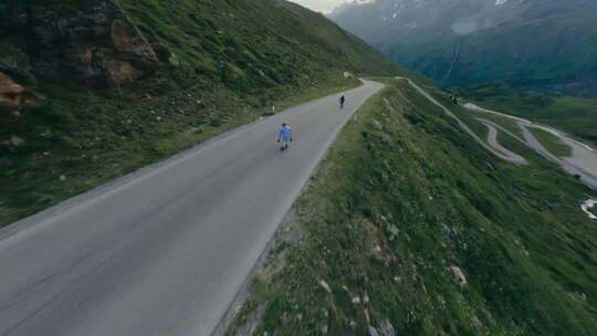 长板速降运动FPV航拍