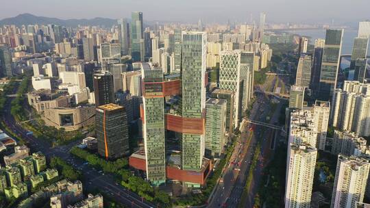 深圳腾讯滨海大厦全景俯视右环绕