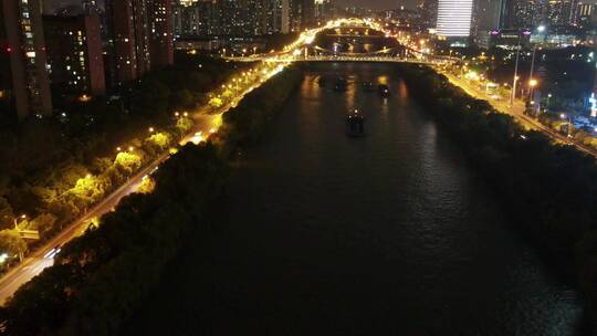 无锡夜景大运河4K航拍
