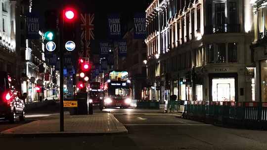 夜间伦敦市中心