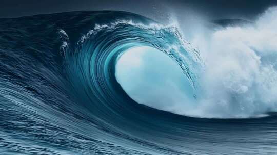 海浪大海巨浪大浪花海浪翻滚浪花波涛汹涌