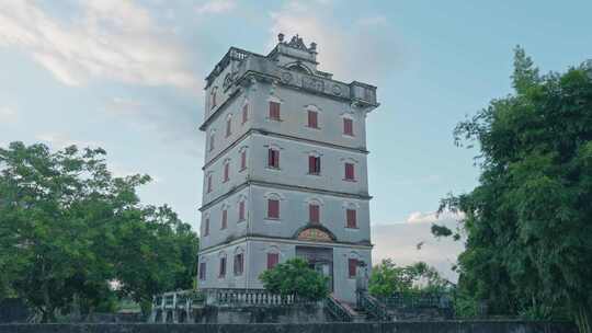 广东开平碉楼群 自立村 世界文化遗产建筑视频素材模板下载