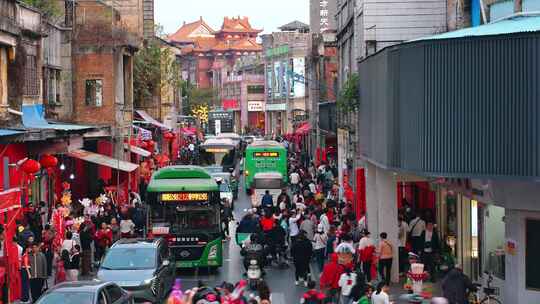 佛山禅城快子路挥春街延时素材04