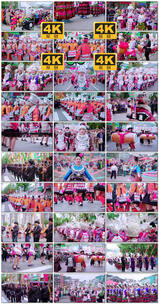 贵州台江非遗民族文化姊妹节盛装游行高清在线视频素材下载