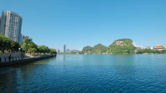 广西柳州百里柳江风景城市风光江景视频素材模板下载