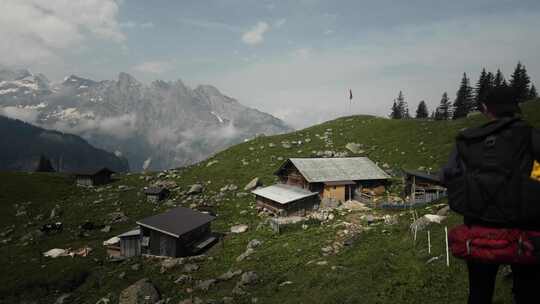 瑞士，高山景观，瑞士阿尔卑斯山，徒步旅行